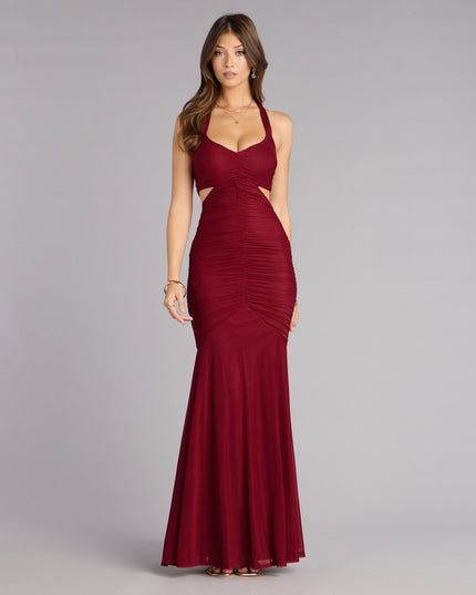 Giana Ruched Mesh Mermaid Dress