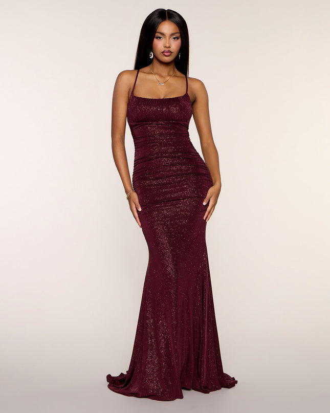 Kelsie Glitter Knit Mermaid Formal Dress