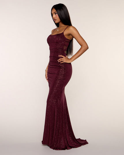 Kelsie Glitter Knit Mermaid Formal Dress