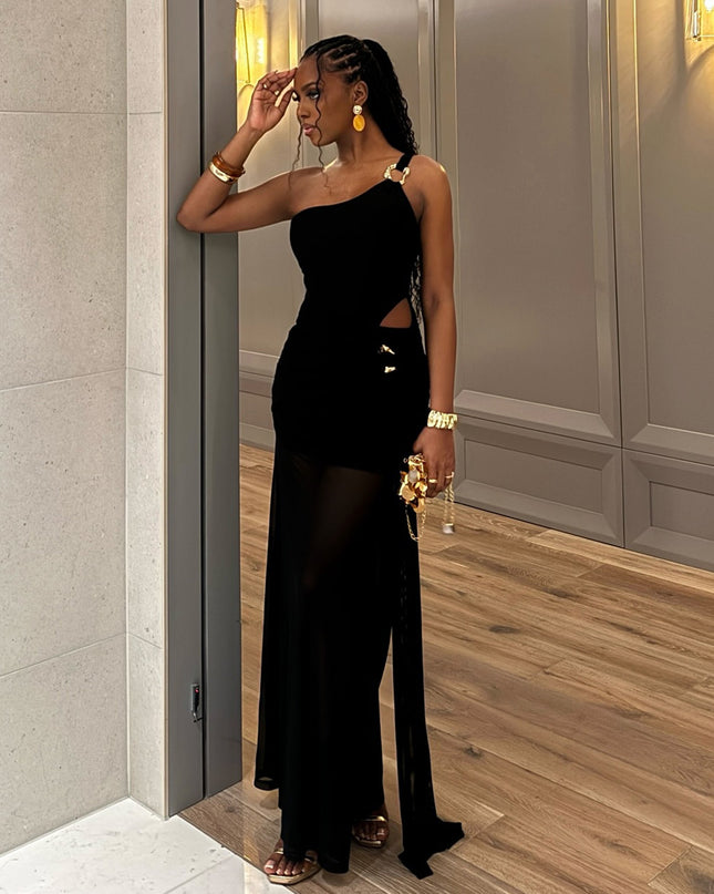 Layton Mesh One Shoulder Mermaid Formal Dress
