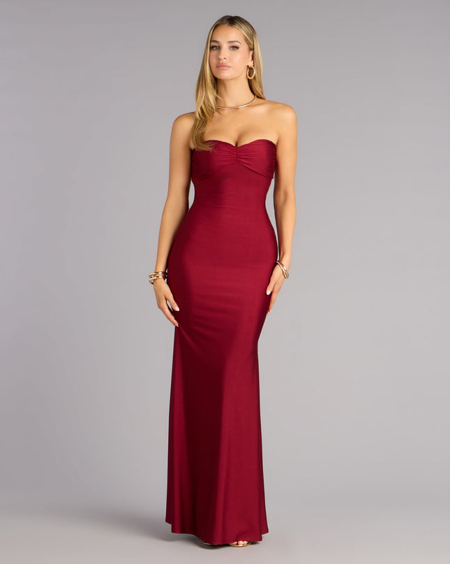 Feel polished and confident in the Monae Tie-Back Mermaid Formal Dress, a wine prom dress designed with luxe fabric and modern detail that shows off your vibe.
