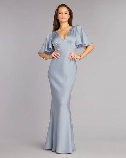 Viana Satin Open Back Formal Dress