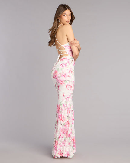 Gretchen Floral Lace Formal Dress