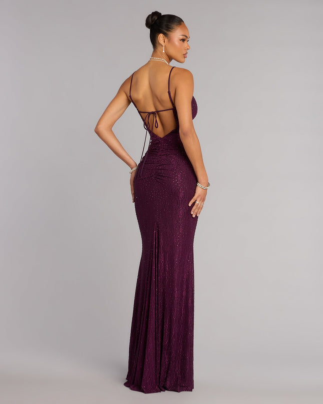 This purple prom dress, the Skylar Rhinestone Tie Back Formal Dress , features a sleek, floor-length design with trend-forward details that capture the excitement of Prom 2026.