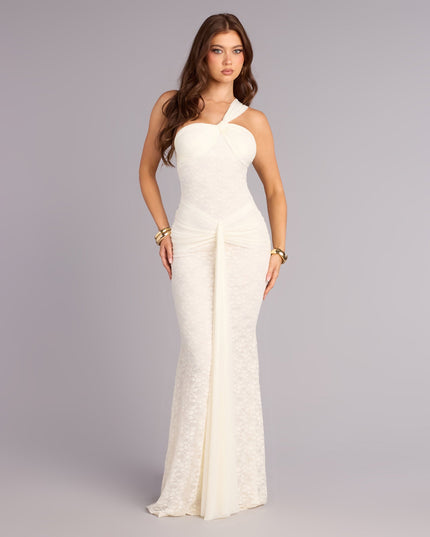 Giana Lace One-Shoulder Formal Dress