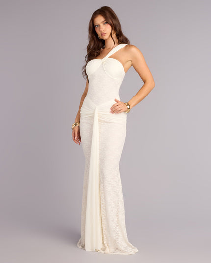 Giana Lace One-Shoulder Formal Dress