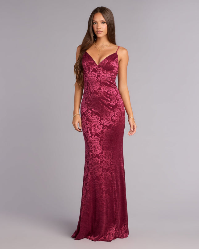 Alex Floral Tie-Back Formal Dress