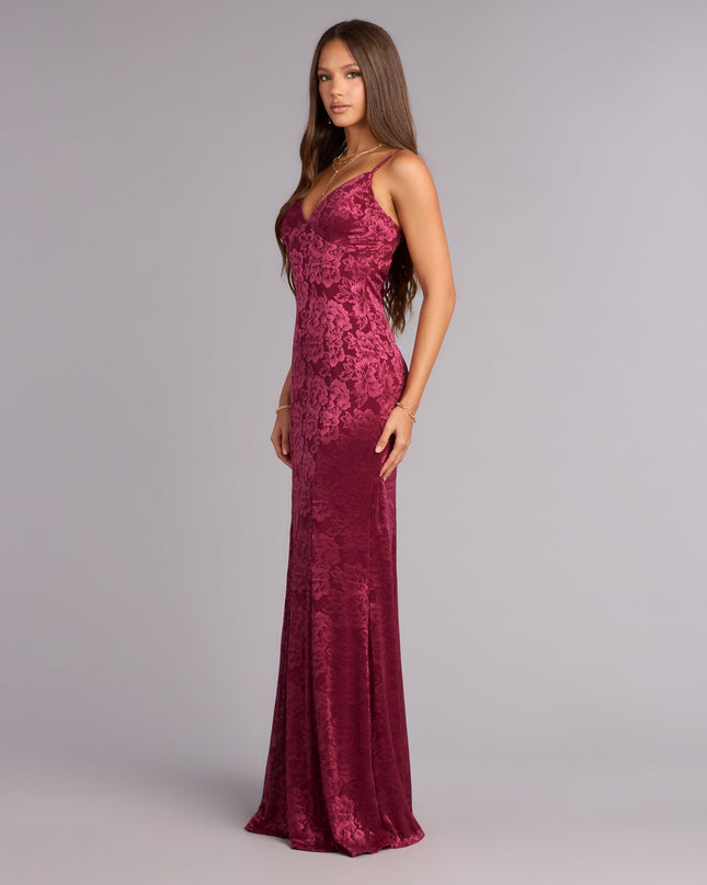 Alex Floral Tie-Back Formal Dress