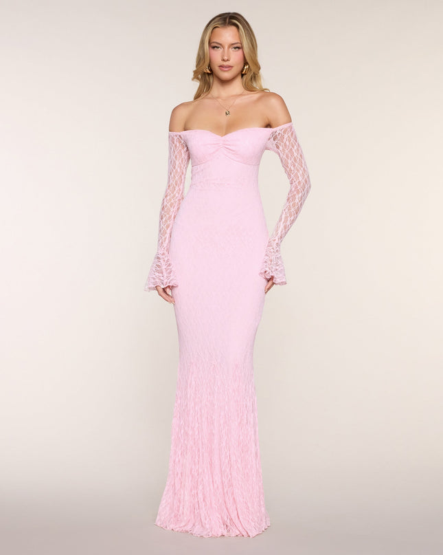 Elle Lace Off-The-Shoulder Formal Dress