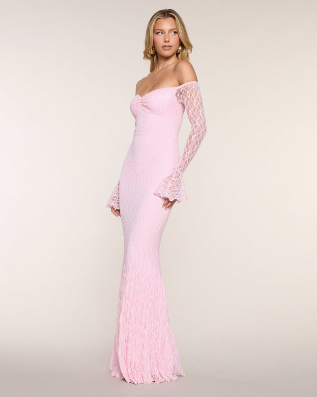 Elle Lace Off-The-Shoulder Formal Dress