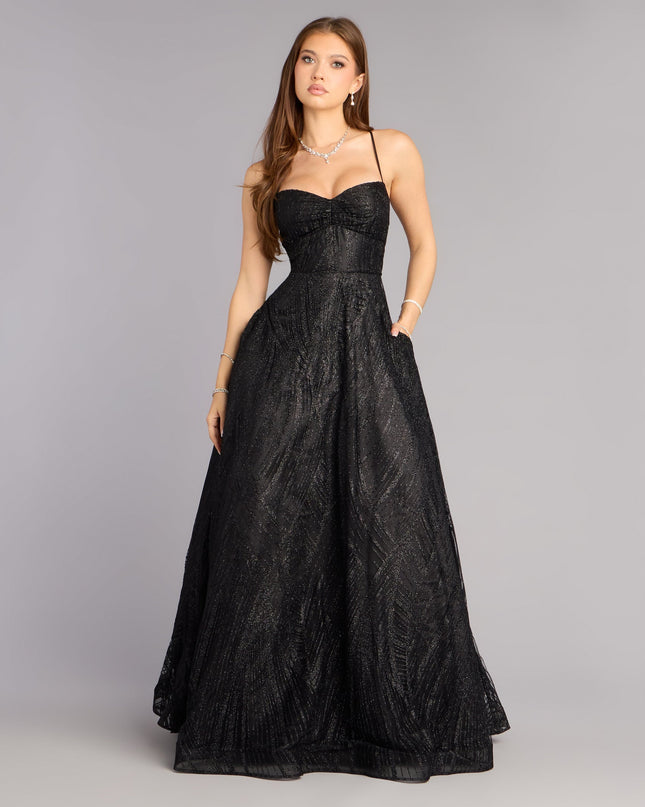 Cathy Glitter A-Line Formal Dress