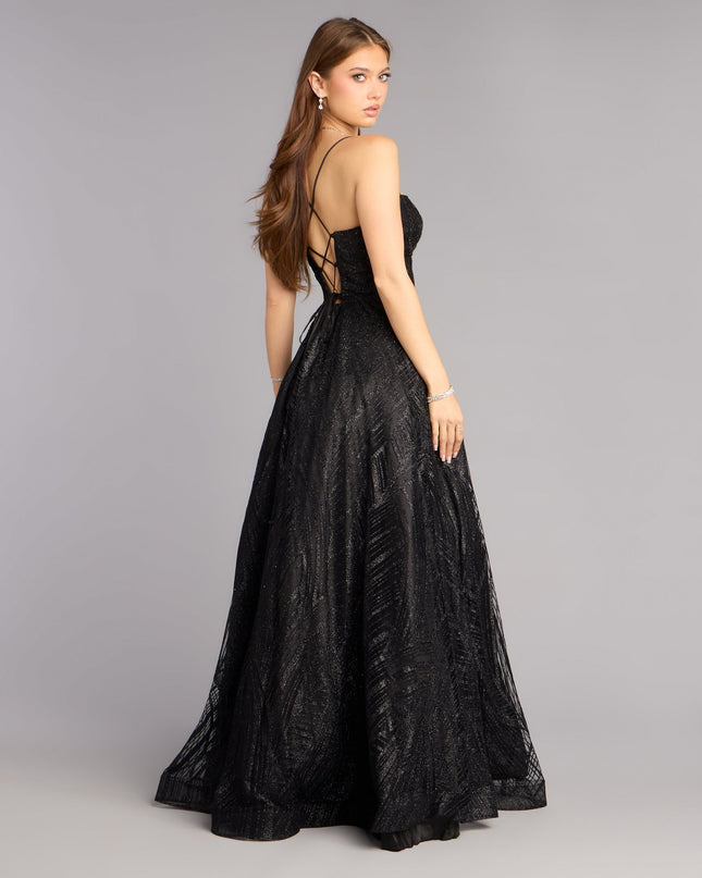 Cathy Glitter A-Line Formal Dress