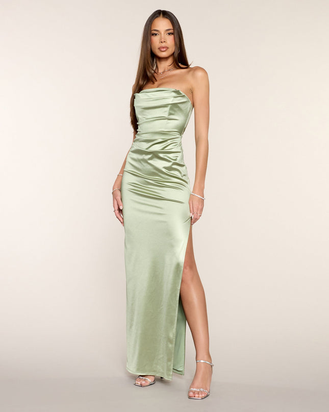 Adeline Satin Column Formal Dress