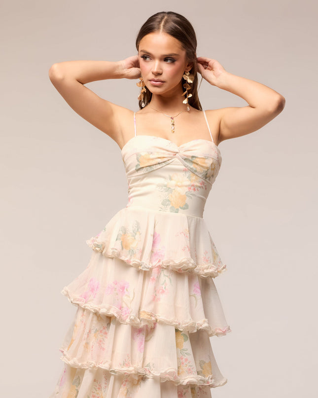 Anabelle Floral Chiffon Formal Dress