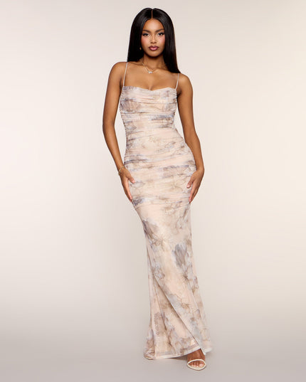 Elise Floral Mesh Mermaid Formal Dress