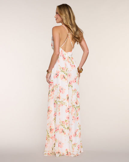 May Floral Chiffon A-Line Formal Dress