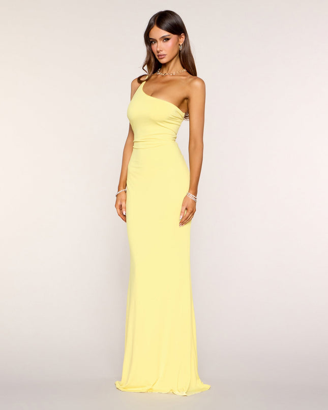 Vivan Open Back One Shoulder Mermaid Dress