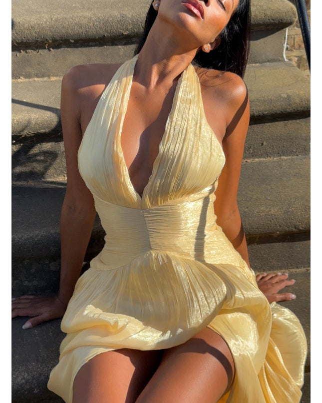 Malinda Satin A-Line Formal Dress