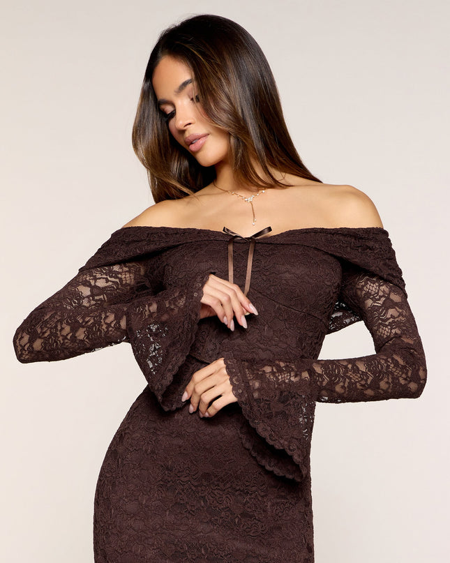 Blakely Off-The-Shoulder Mermaid Lace Formal Dress