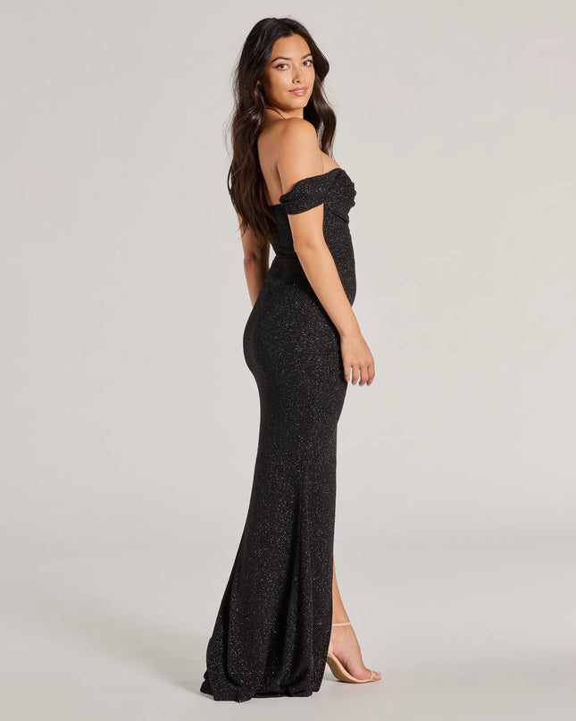 Airlie Formal Glitter Off-The-Shoulder Dress