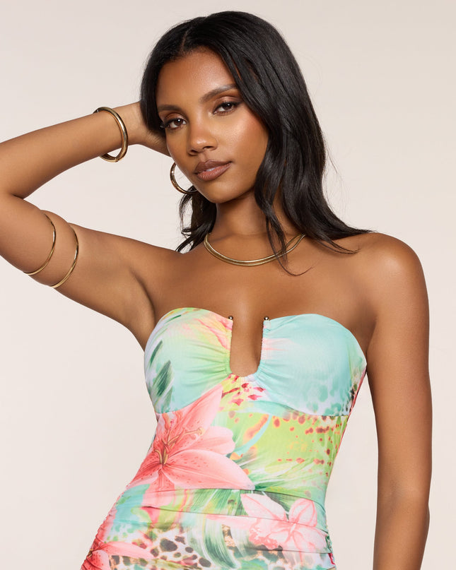 Tropic Temptation Mesh Mini Dress