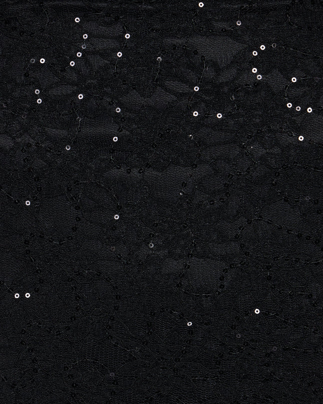 Late Check Plunge Sequin Lace Mini Dress
