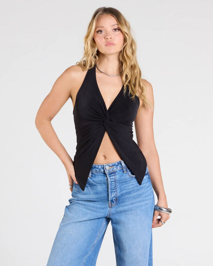 Routinely Cute Halter Knot Crop Top