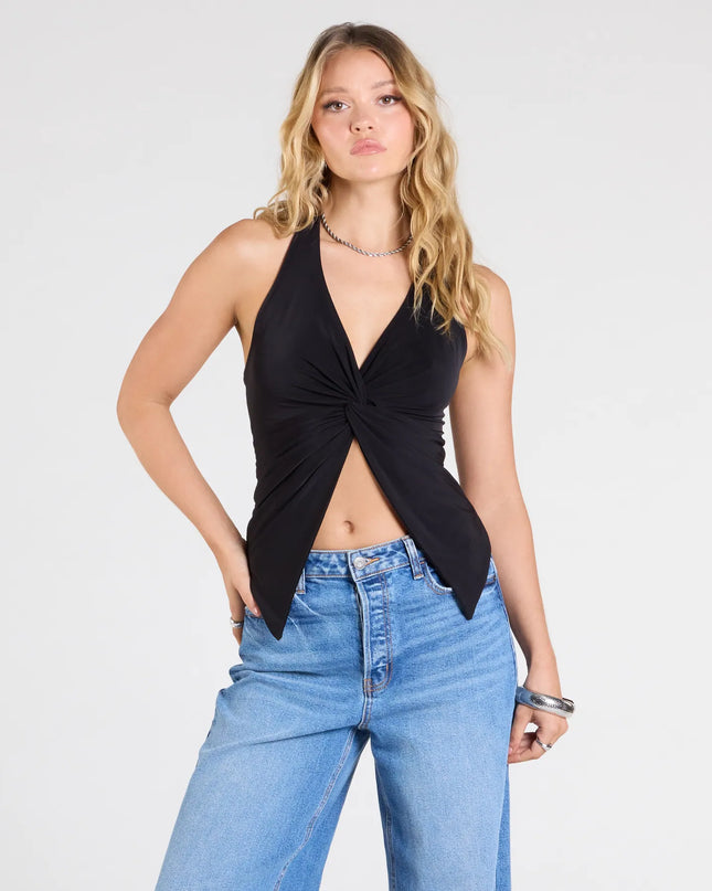 Routinely Cute Halter Knot Crop Top