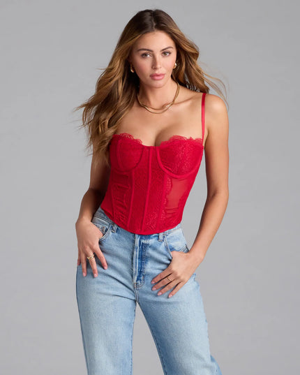 Total Bombshell Lace Corset Top