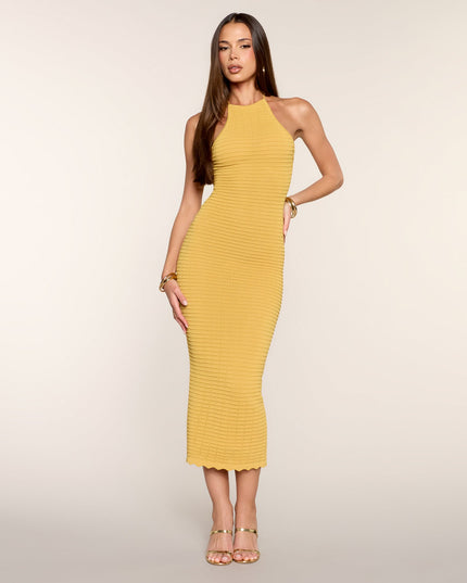 It Girl High Neck Lace Up Maxi Dress