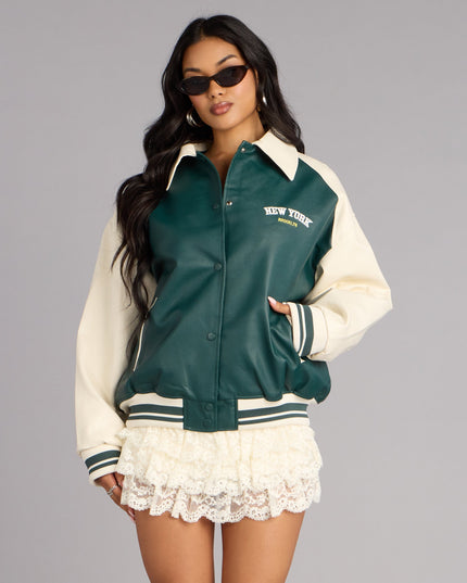 Play It Cool Varsity Bomber Jacket