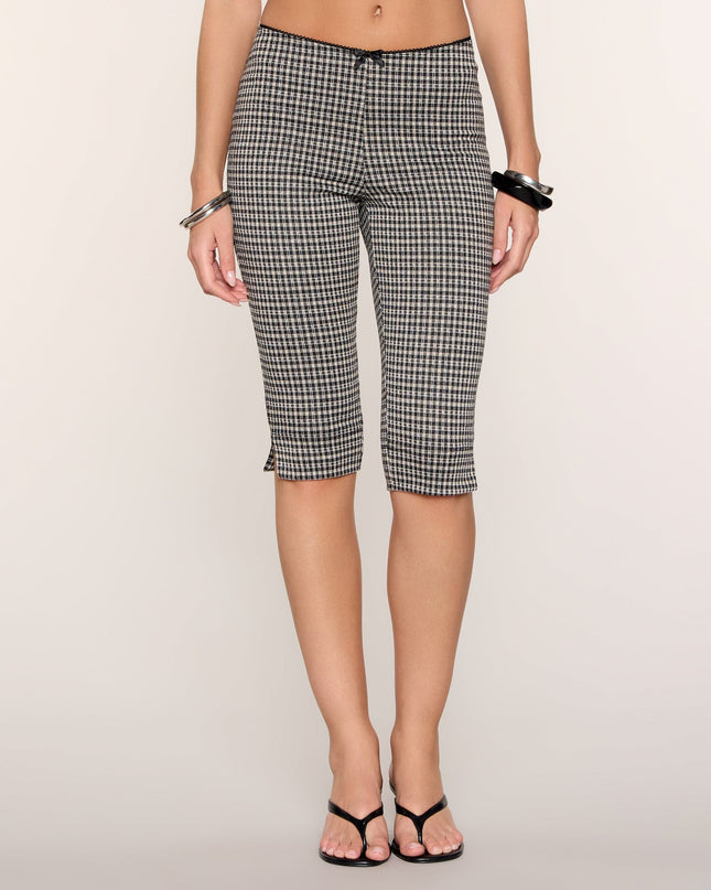 Checked Out Plaid Capri Pants