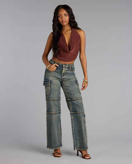 Off Duty Cargo Denim Pants