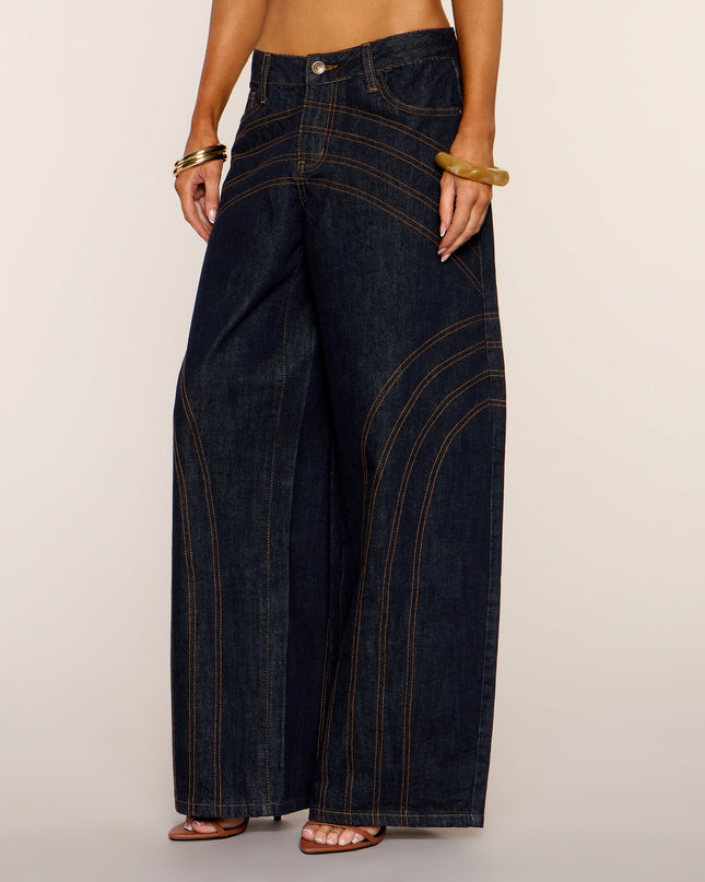Stitch Scene Wide Leg Denim Jeans