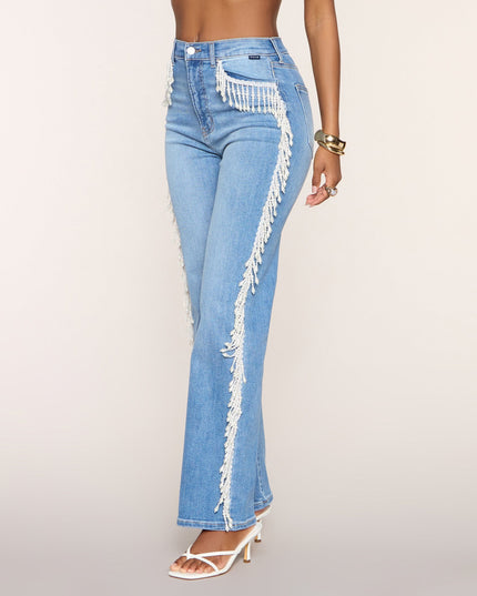 Statement Chic Pearl Boyfriend Jeans