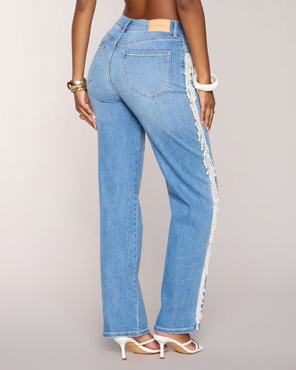 Statement Chic Pearl Boyfriend Jeans
