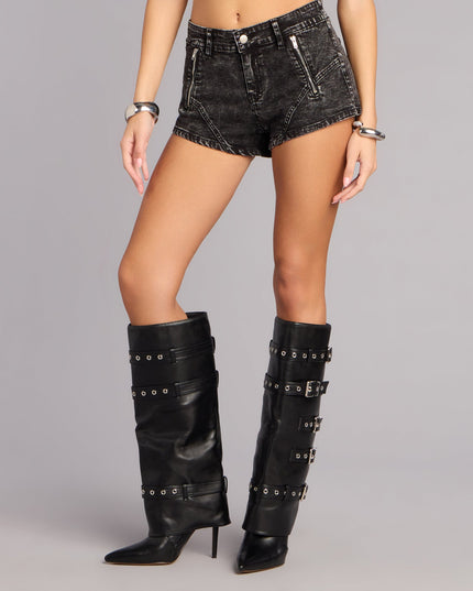 Desert Nights Lace-Up Denim Hot Shorts