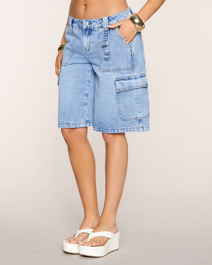 Casual Plans Denim Cargo Jorts