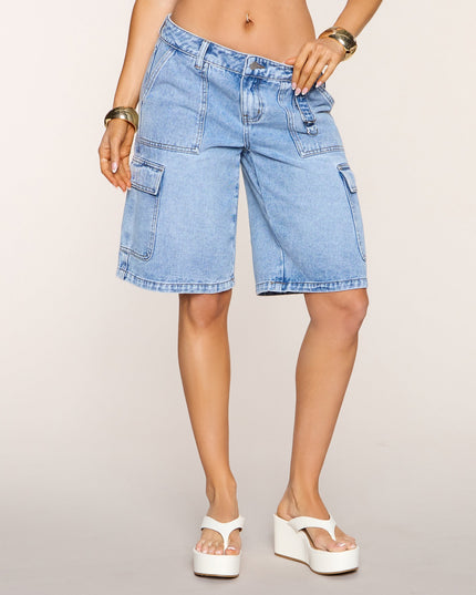 Casual Plans Denim Cargo Jorts