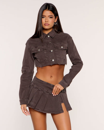 She's A Trendsetter Belted Pleated Mini Skort