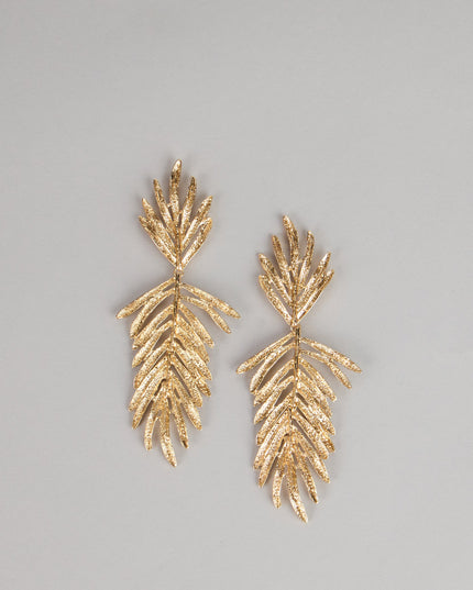 Golden Hour Drama Leaf Earrings
