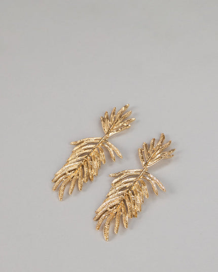 Golden Hour Drama Leaf Earrings