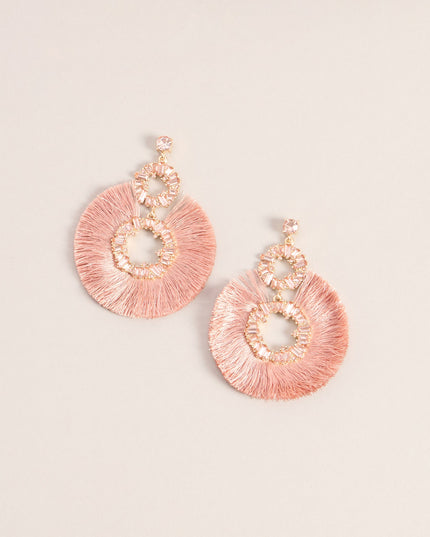 Color Me Obsessed Tassel Hoop Earrings