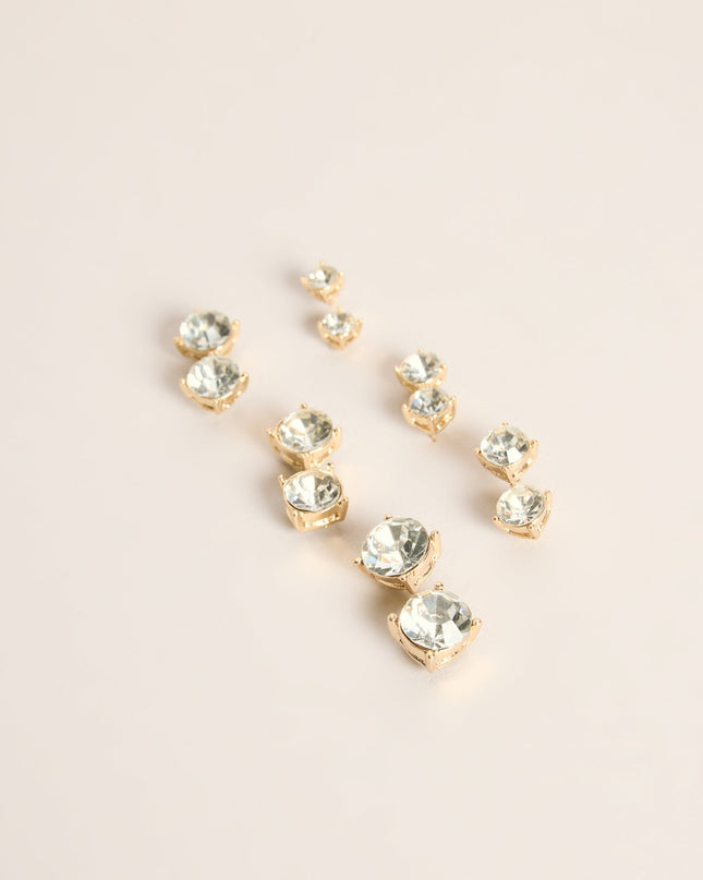 Spark It Up Rhinestone Stud Earring Six Pack