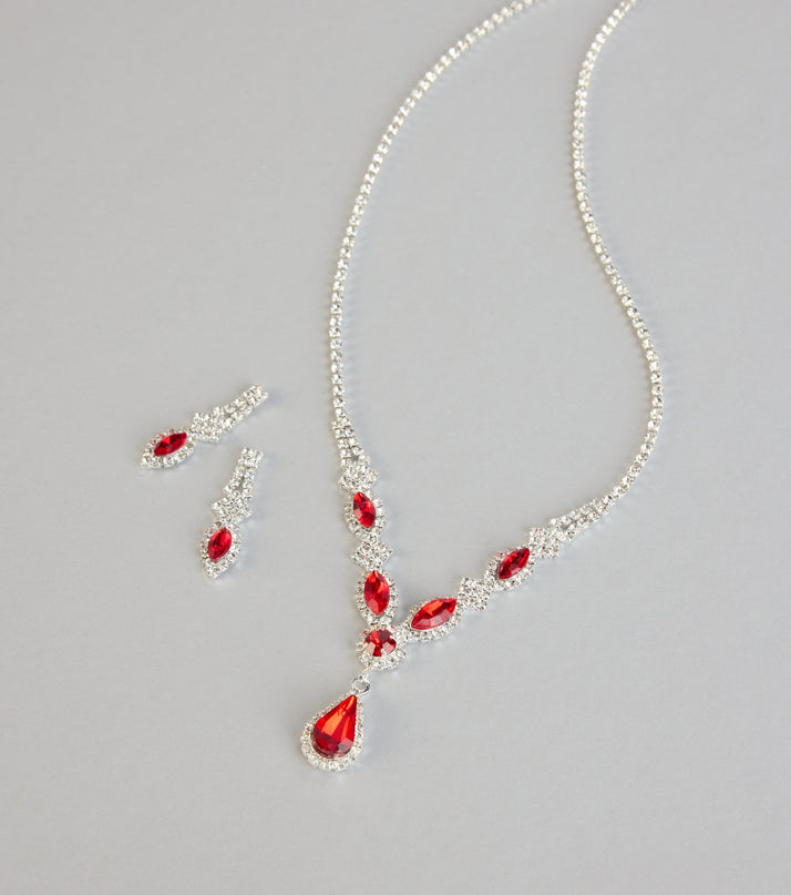 Regal Glow Necklace And Earrings Set