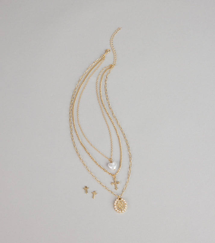 Golden Grace Necklace And Earrings Set