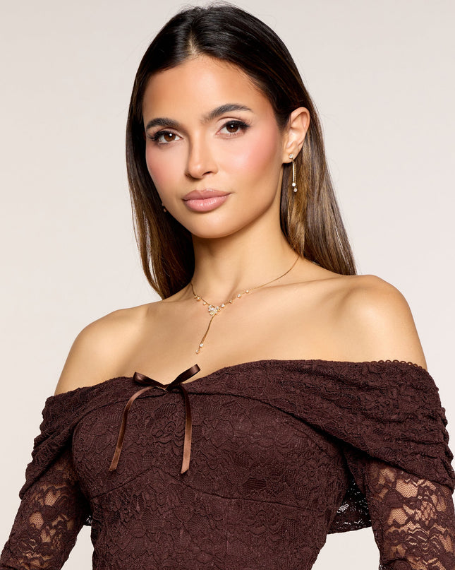 Tied To Shine Necklace And Earrings Set