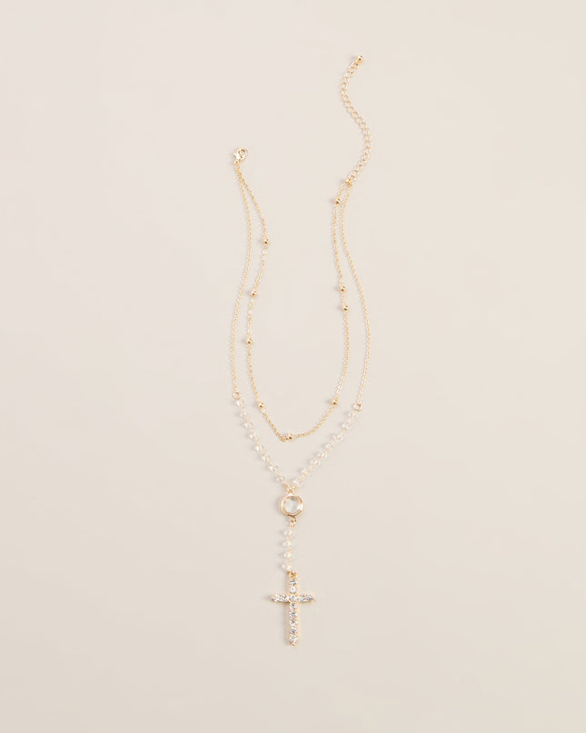 Faith In Detail Cross Charm Necklace
