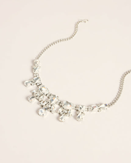 Luxe Link Rhinestone Collar Necklace
