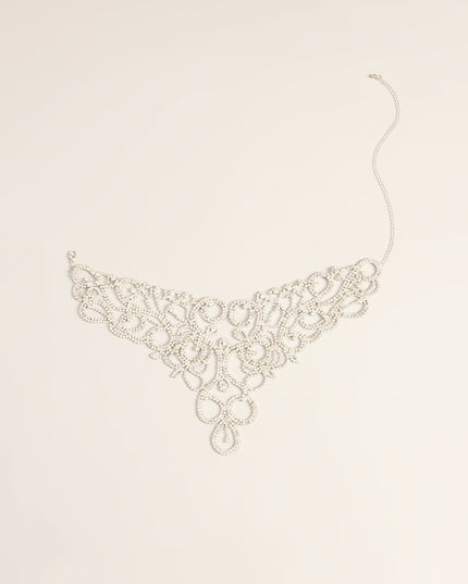 All Out Glam Rhinestone Collar Necklace